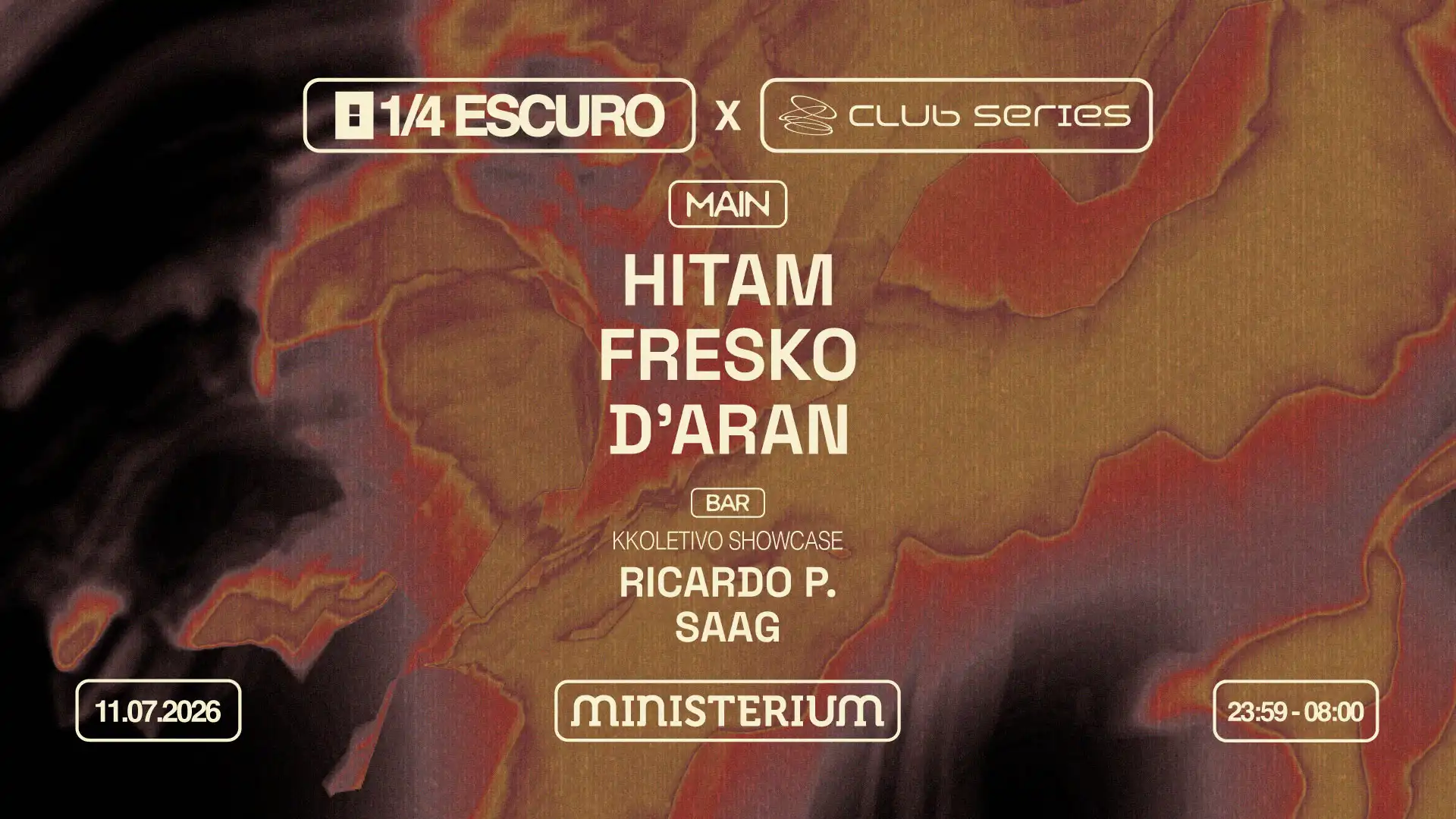 1/4 Escuro Club Series with Hitam event poster