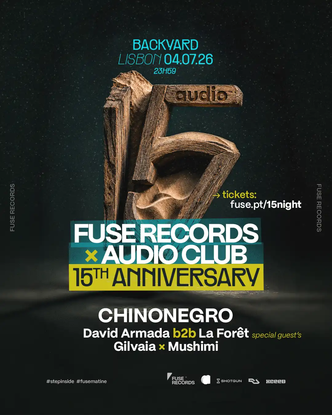 Fuse Records x Audio Club: 15th Anniversary (Night) event poster