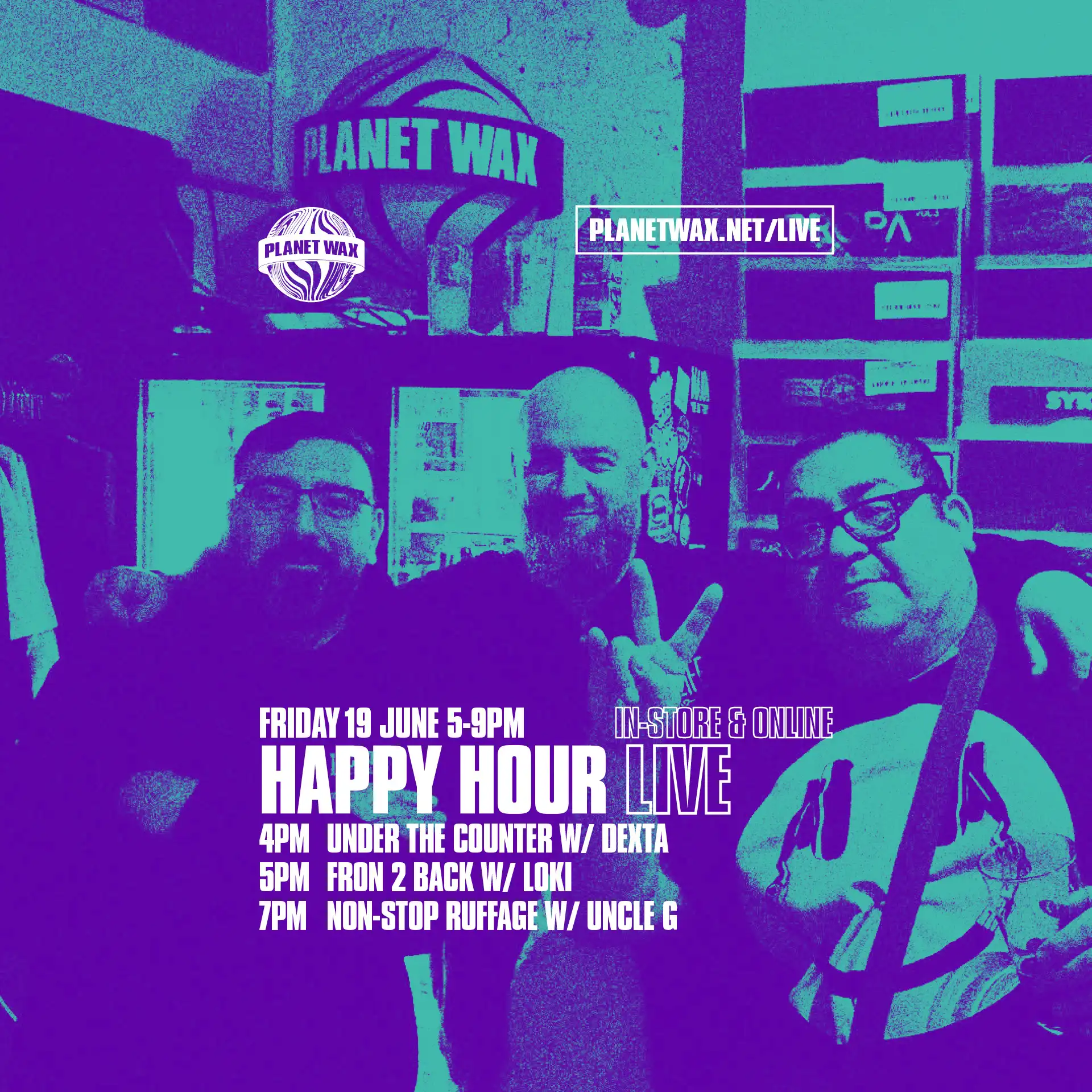 THE HAPPY HOURS event poster