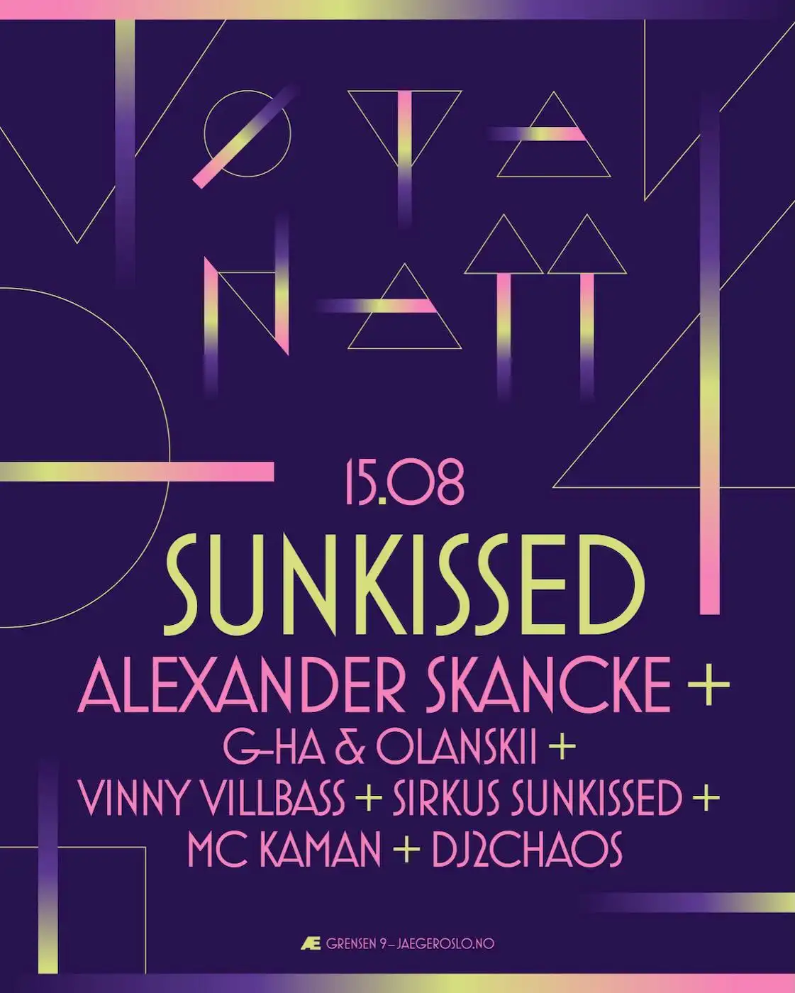 Øyanatt x Syunkissed: Alexander Skancke event poster