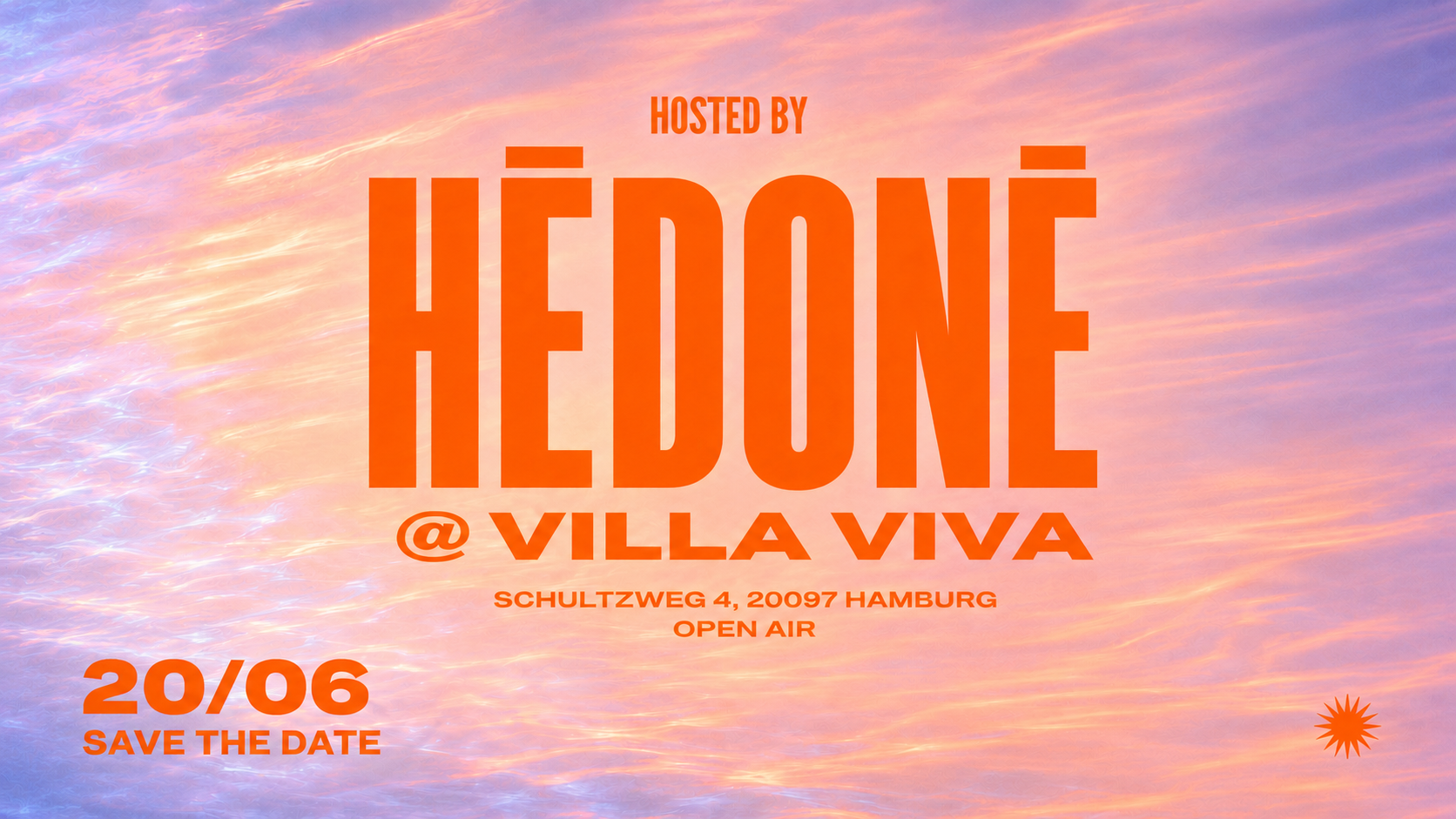 hedonẽ x Villa Viva rooftop - open air event poster