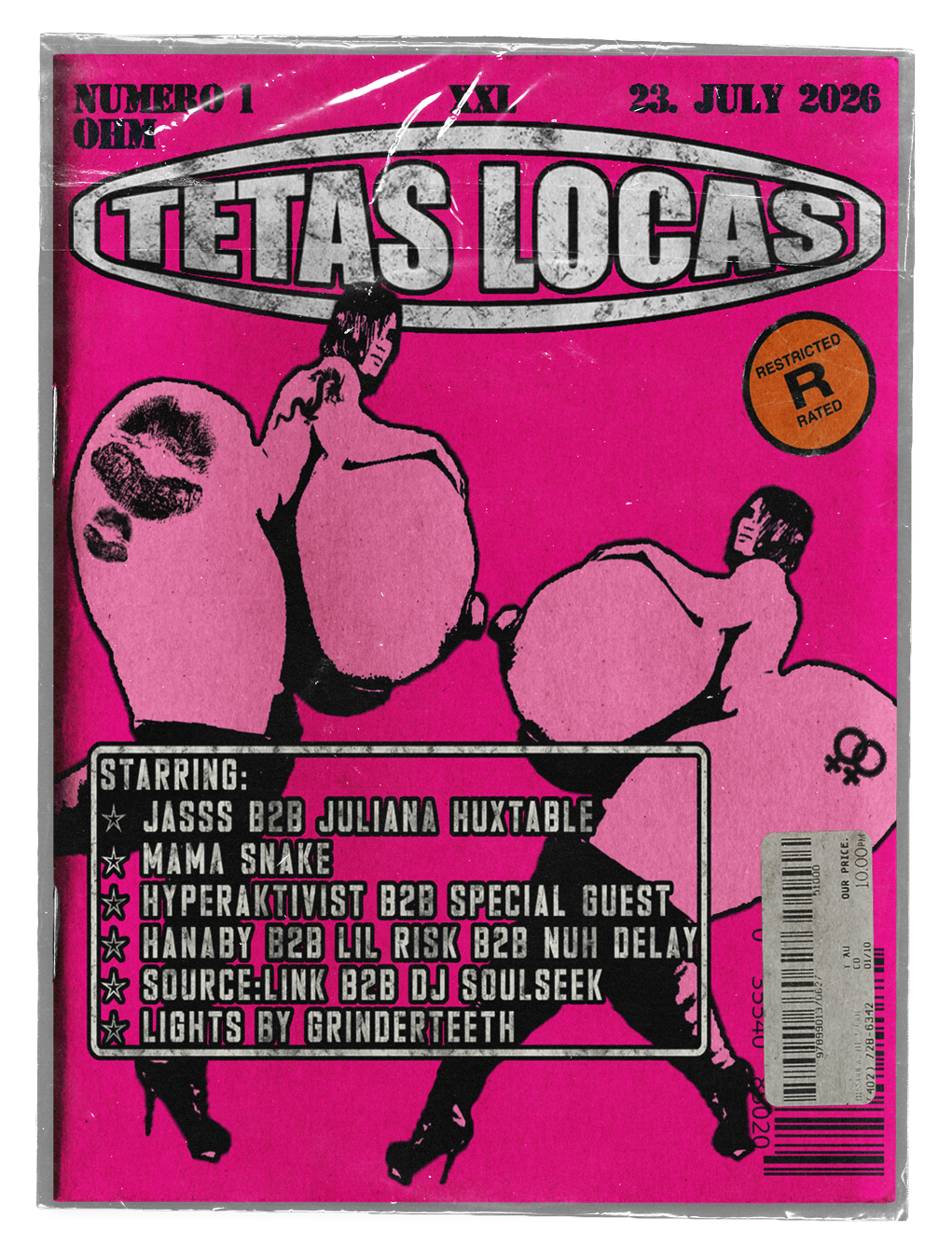 TETAS LOCAS event poster