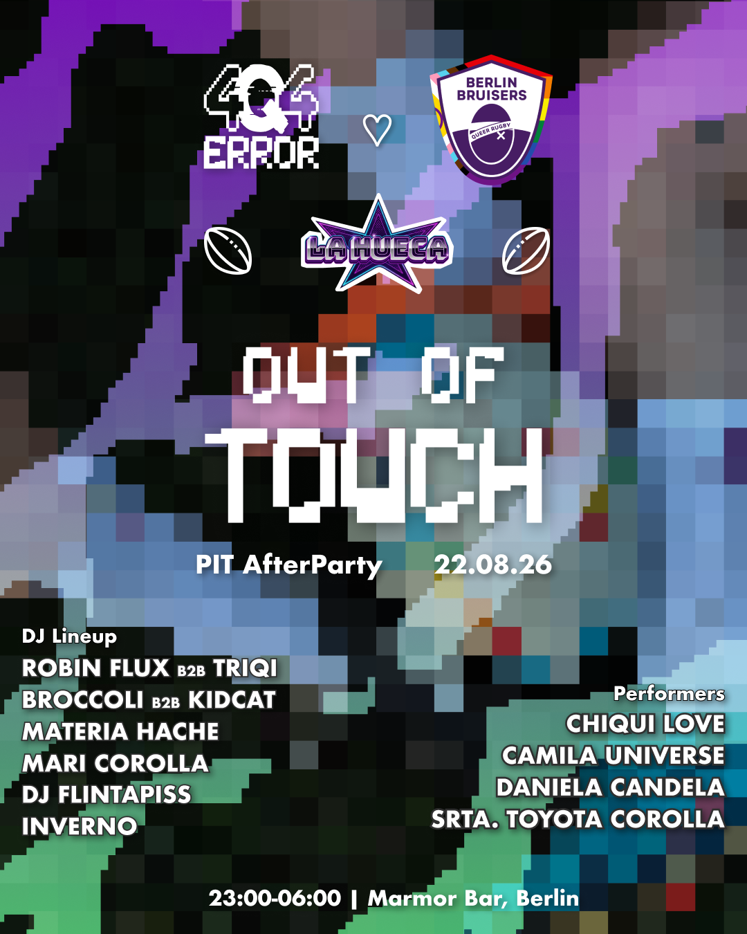 Out of Touch (Berlin Bruisers x 4q4 Error x La Hueca) event poster