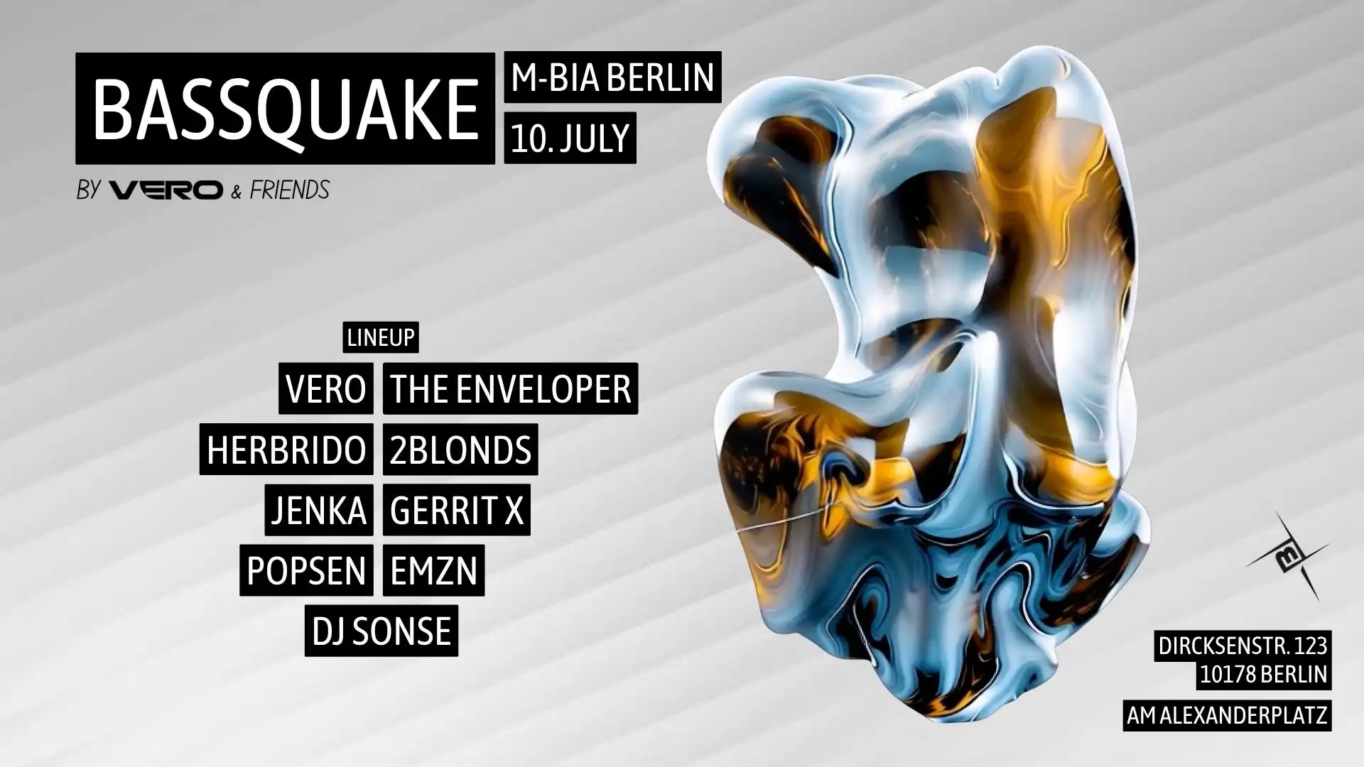 Bassquake by Vero event poster