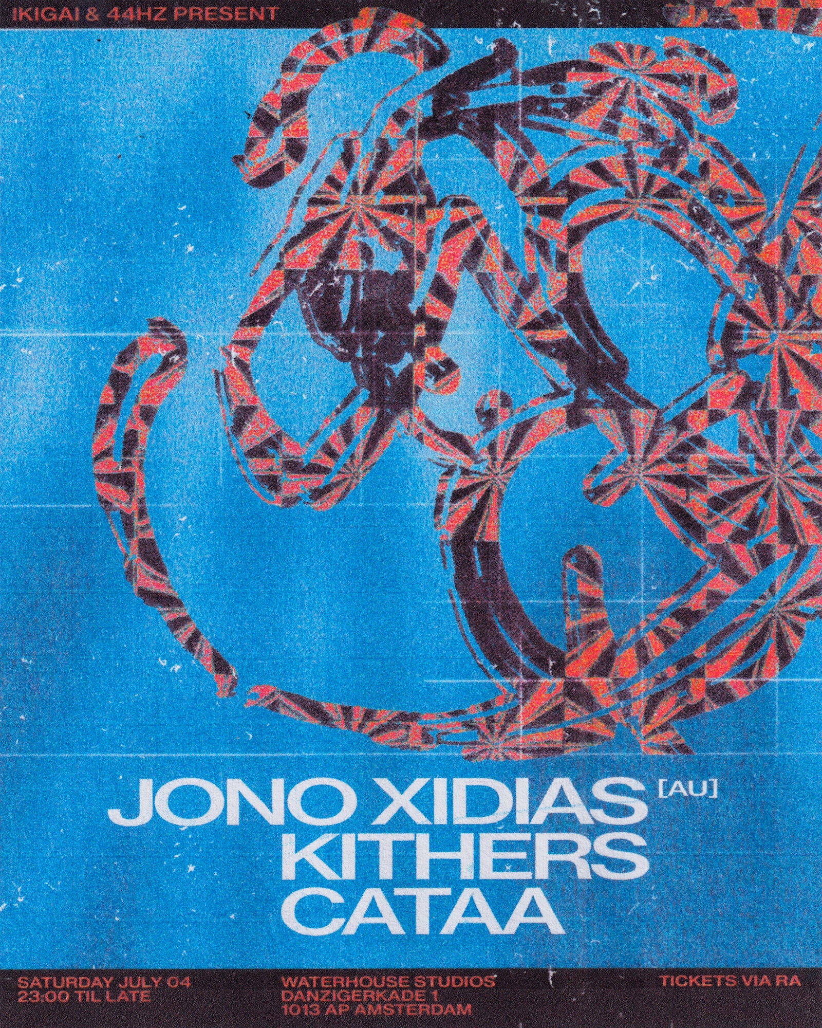 44hz x Ikigai with Jono Xidias, Kithers & Cataa event poster