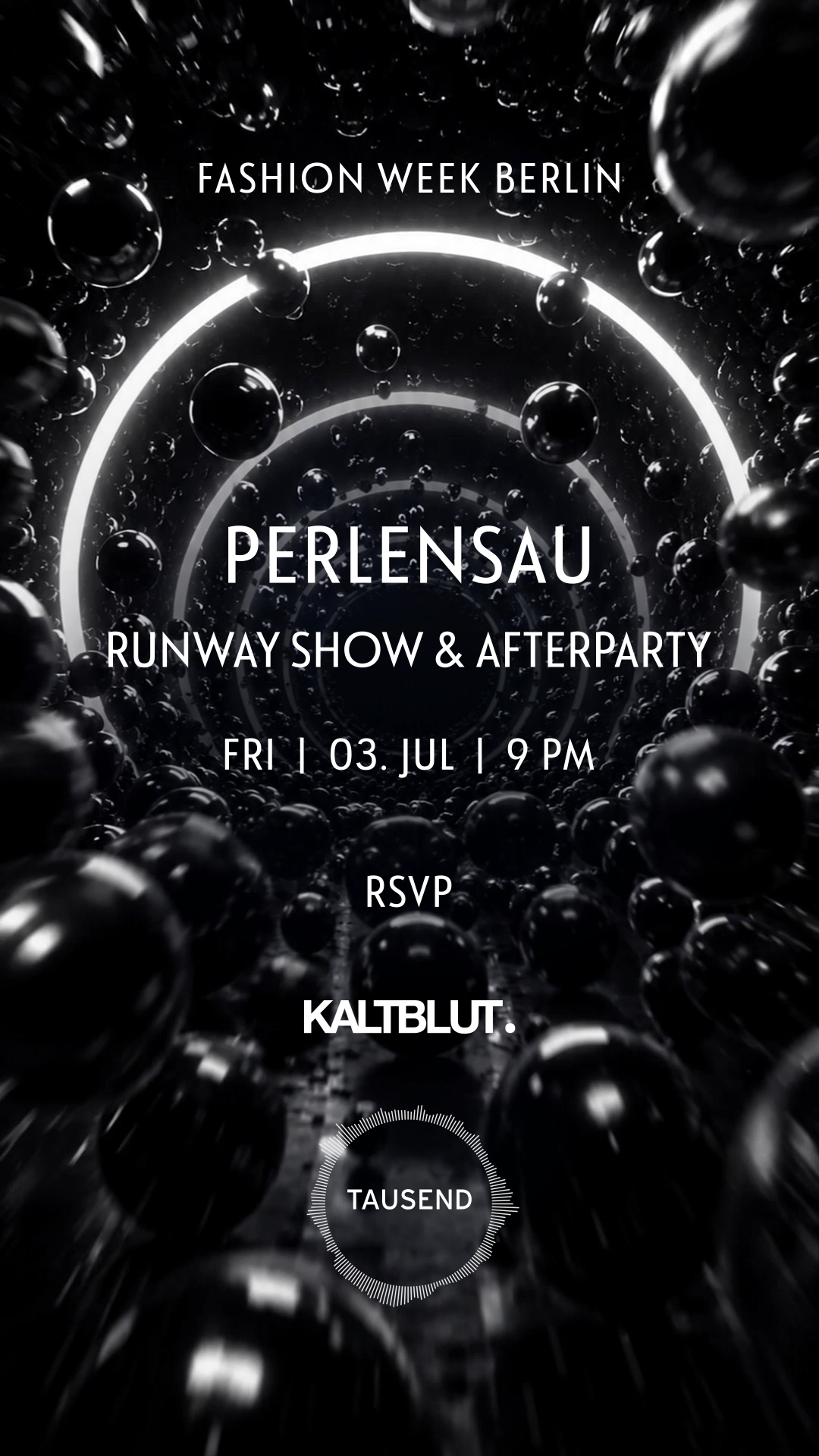 Runway Show by PERLENSAU & Afterparty event poster