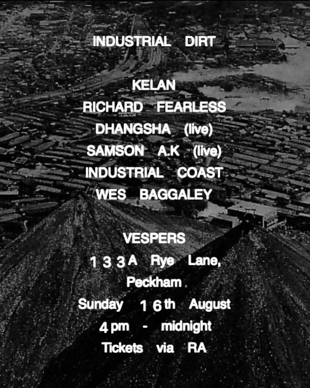 Industrial Dirt event poster