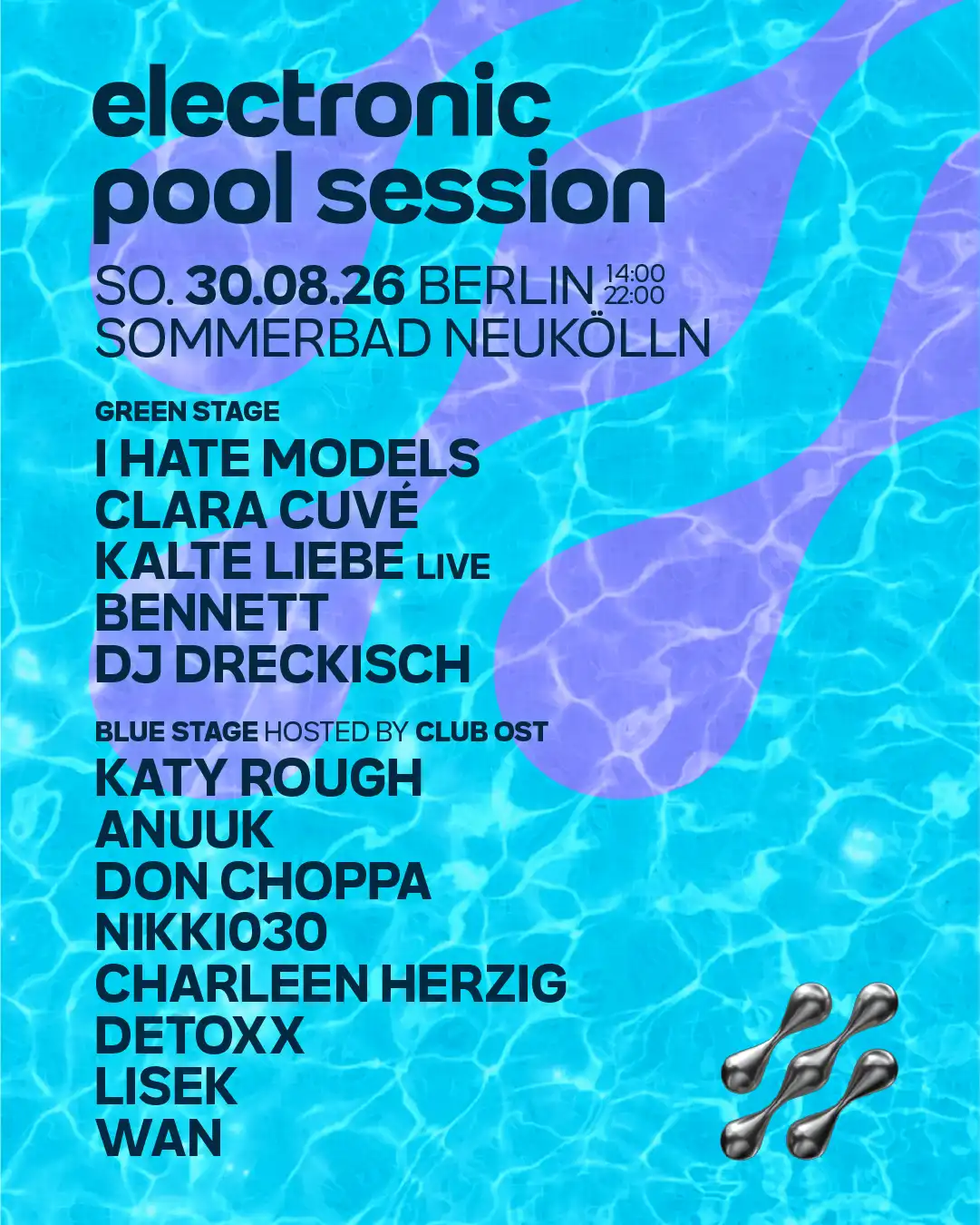 electronic pool session event poster