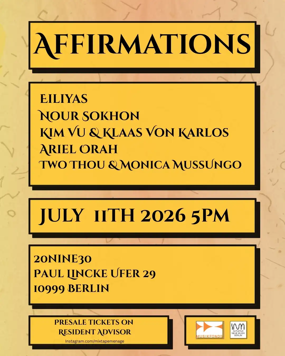 Affirmations event poster